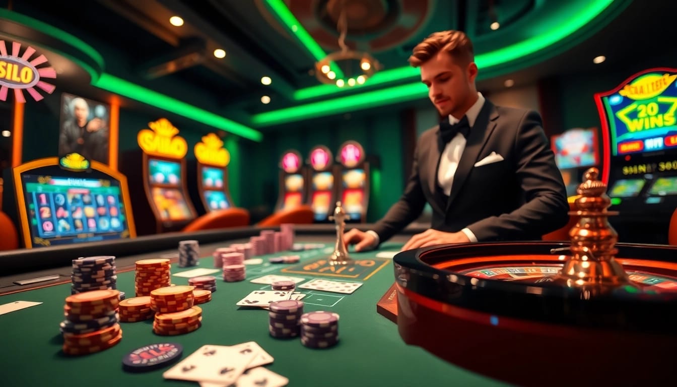 Engaging players at a luxurious gaming table in sun88i.casino showcasing poker and roulette.