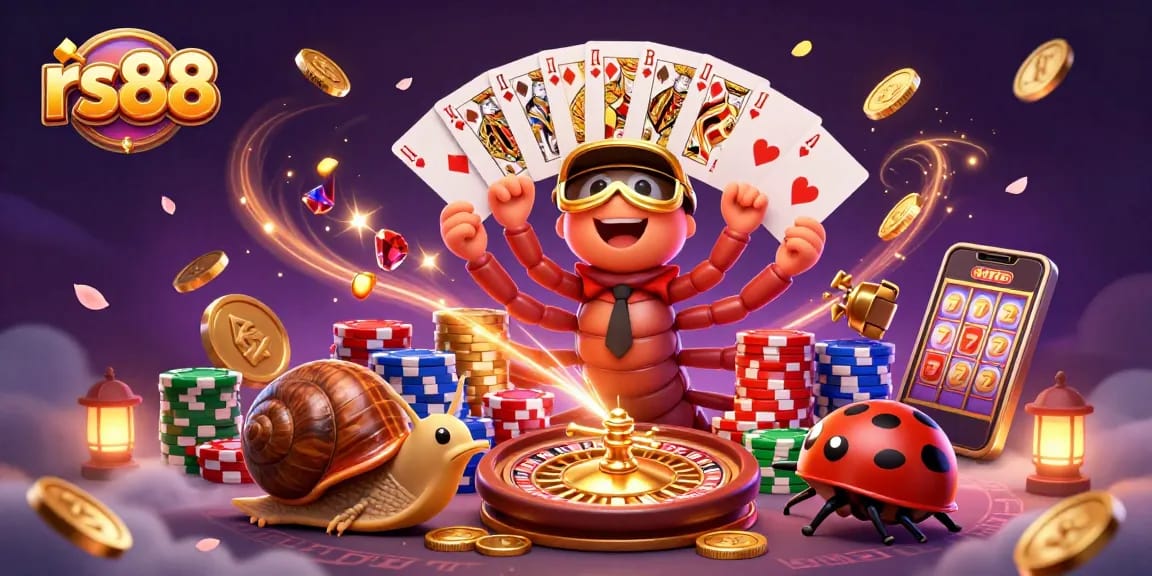 Experience thrilling gameplay with RS88, as a millipede dealer manages an exciting casino scene.
