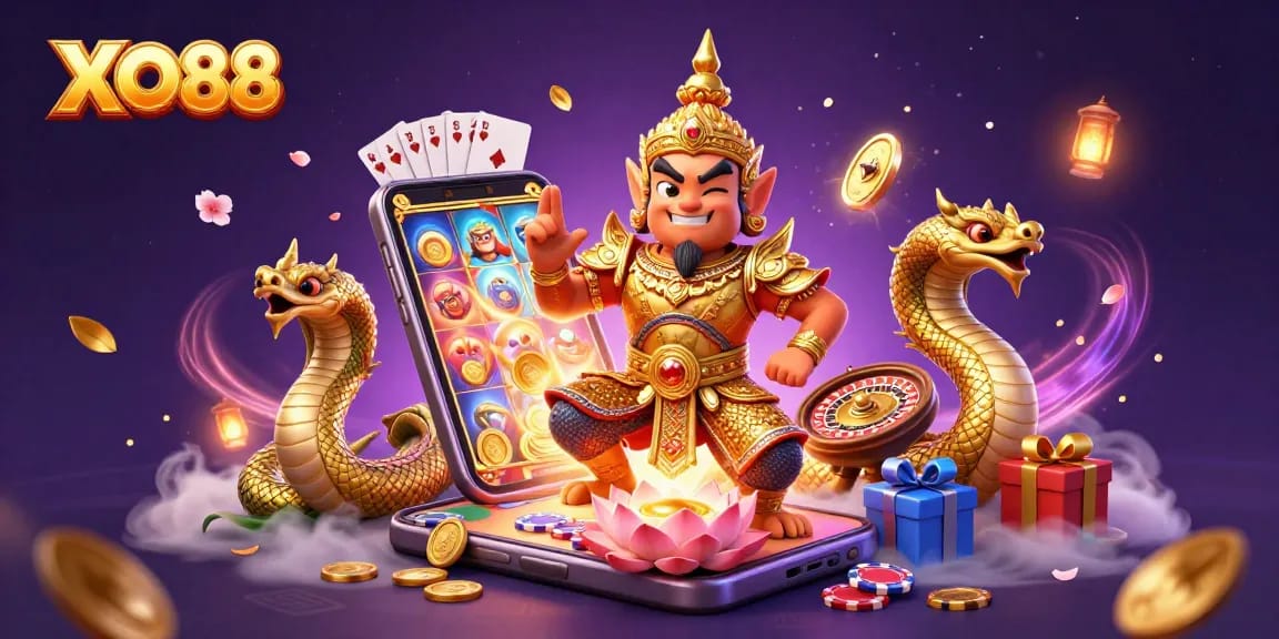 Experience vibrant gambling action at XO88 with colorful slot games and dazzling prizes.