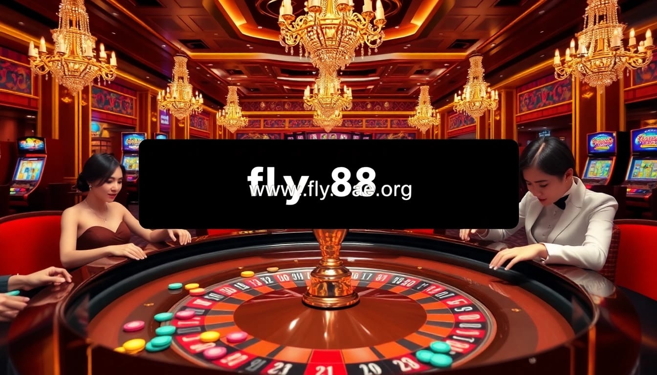 Experience high-stakes excitement at https://fly88.ae.org/ with a vibrant roulette table and engaged players.