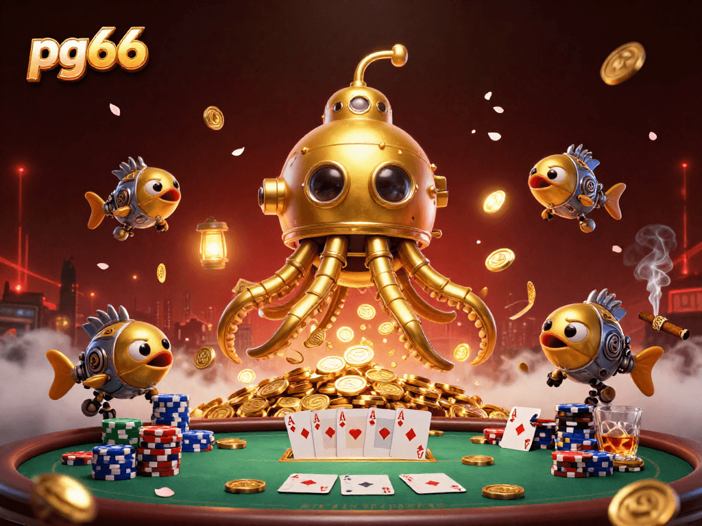 Experience thrilling gaming adventures at pg66 with the golden kraken submarine and dynamic poker action!