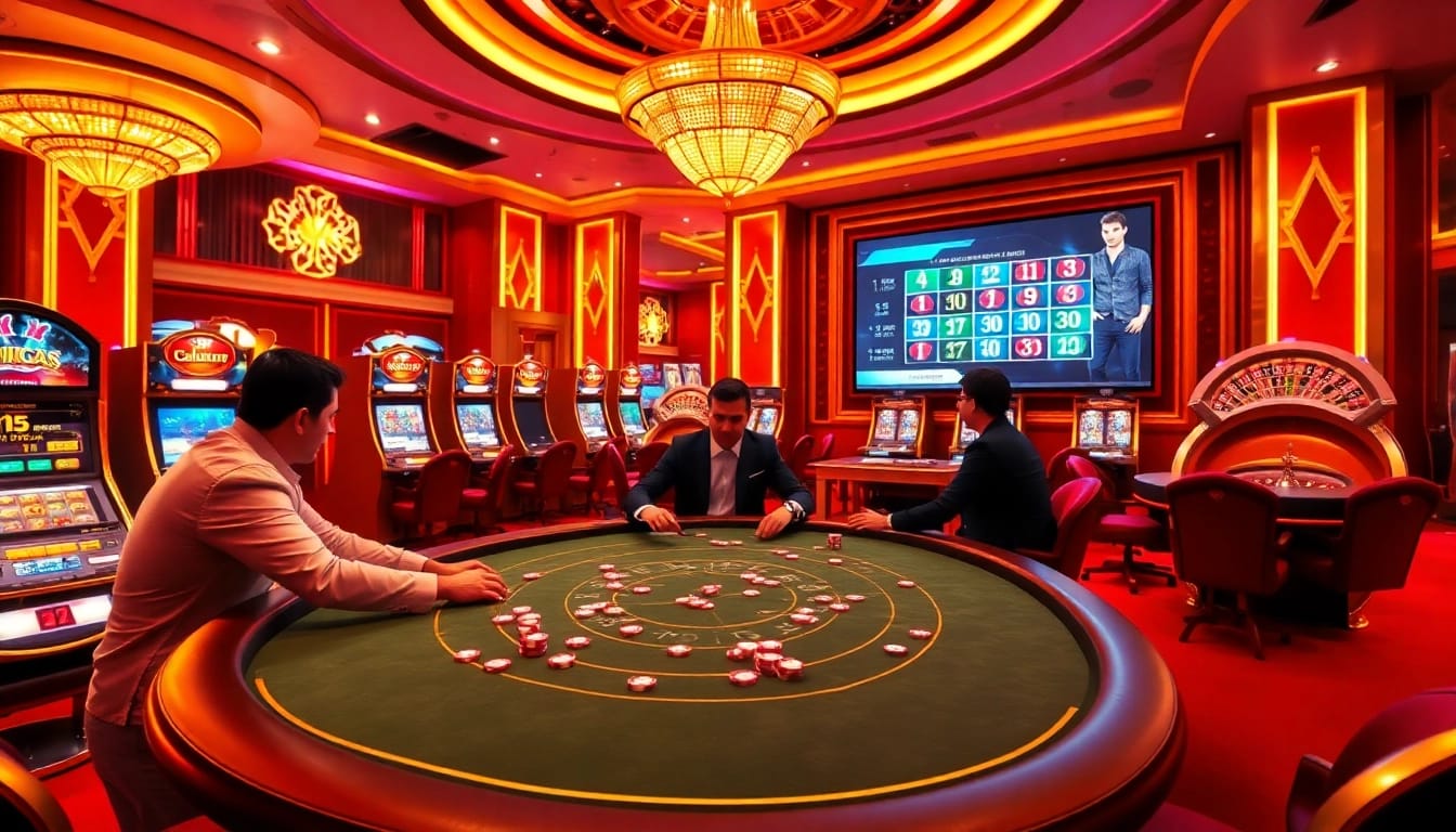 Experience a thrilling online gambling scene at xx88 with vibrant casino elements and professional gameplay.