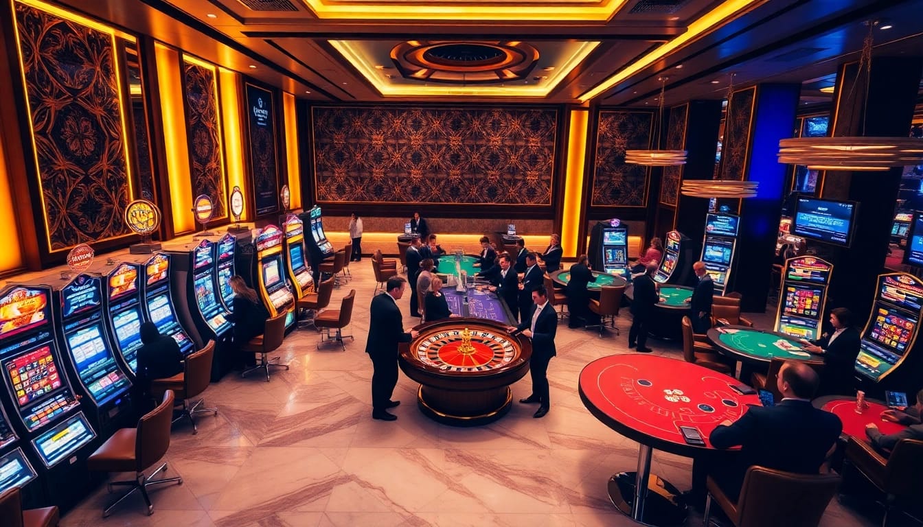 Experience the excitement of luck8 casino with vibrant tables and thrilling slot machines.