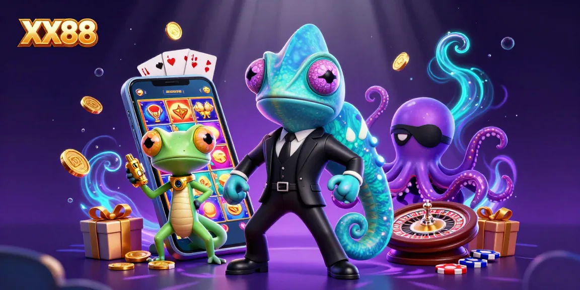 Engage with XX88 casino experience showcasing a vibrant slot scene with 3D characters in action.
