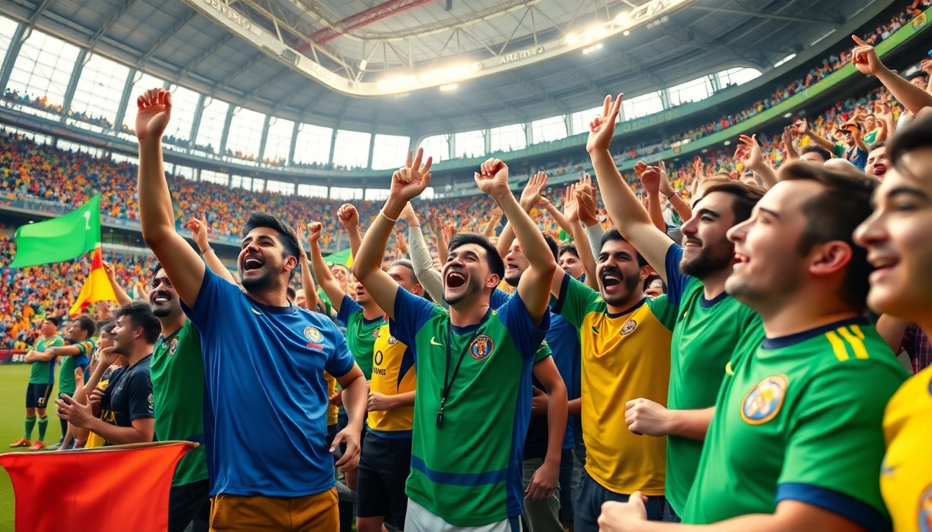 Tylelekeo88 sports betting scene in a vibrant stadium with enthusiastic fans.
