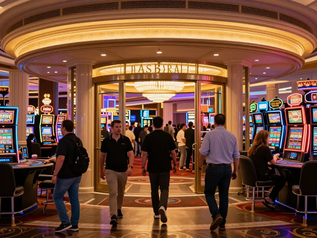 Players enjoying the thrilling atmosphere of RED88 at a vibrant Las Vegas casino.