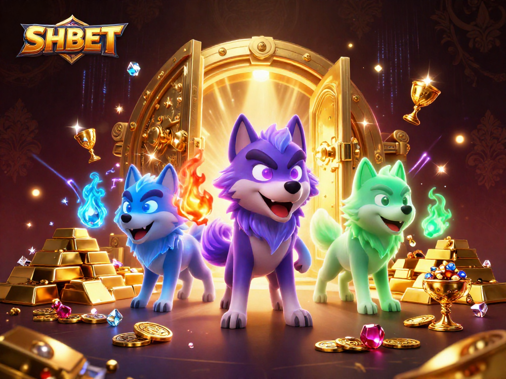 Engage with SHBET's thrilling casino experience, led by mystical wolves and treasures.
