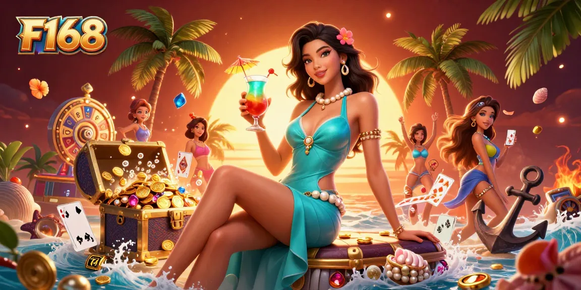 F168 entertains with lively gameplay, showcasing wild slots and vibrant casino elements.