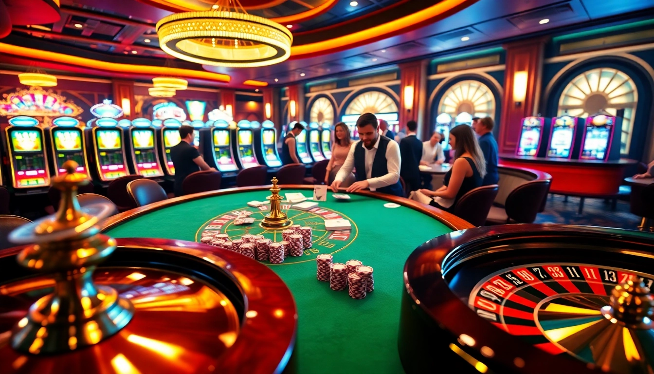 Experience thrilling poker action at open88 with vibrant chips and an elegant casino atmosphere.