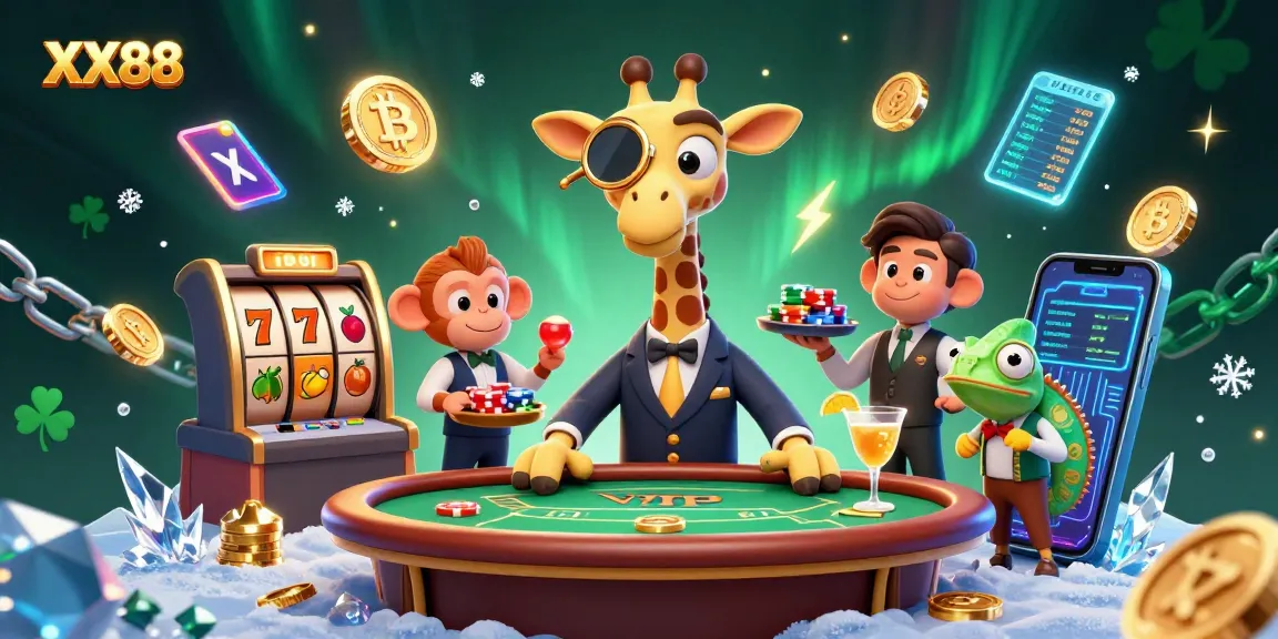 Engage in thrilling gaming at XX88 with vibrant characters in an action-packed casino scene.