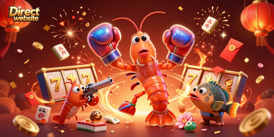 Experience the thrills at a Direct website with vibrant slot reels and energetic animated creatures!
