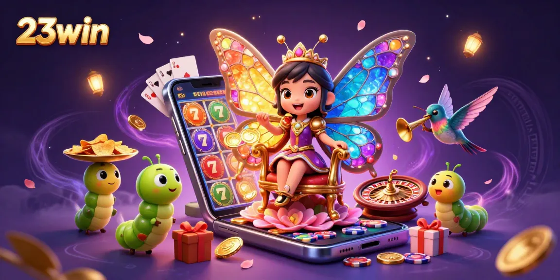 Experience the excitement of 23win casino games with engaging characters and vibrant gaming elements.