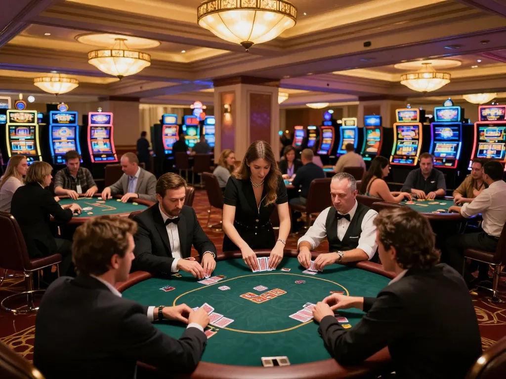 Experience the excitement of the trang chủ 79king casino floor with players engaged in thrilling poker games.