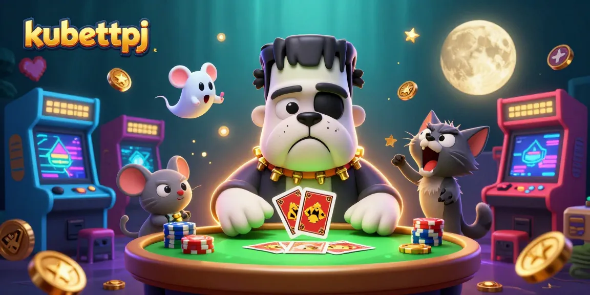 Engage and win with kubettpj at an exciting card game table featuring dynamic casino elements.