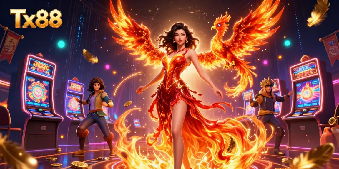 Engage with Tx88's electrifying casino environment featuring dramatic energy and golden tokens.