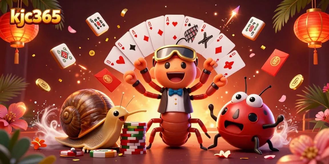 Experience excitement with kjc365's vibrant casino scene featuring engaging characters and festive elements.