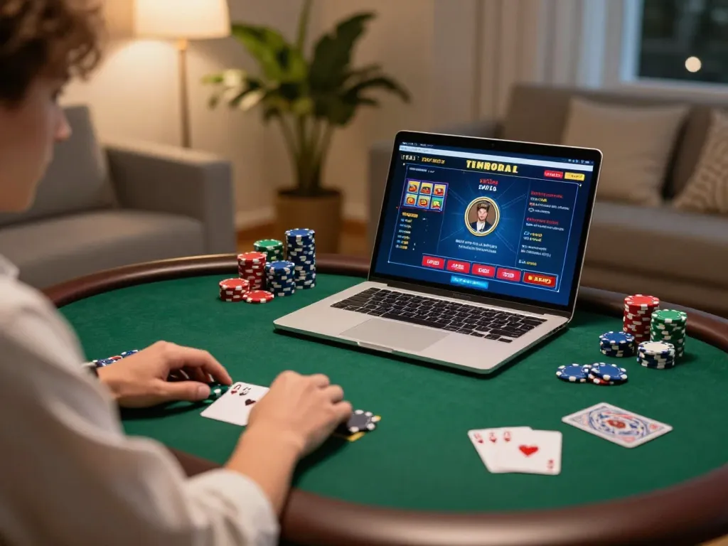 Engaging in online casino gaming while using nhacaiuytin for strategic insights.