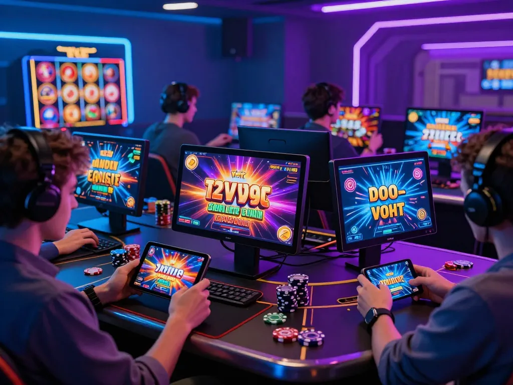Engaged players enjoying online gaming at https://73h.br.com/ with vibrant casino graphics and high-tech user interface.