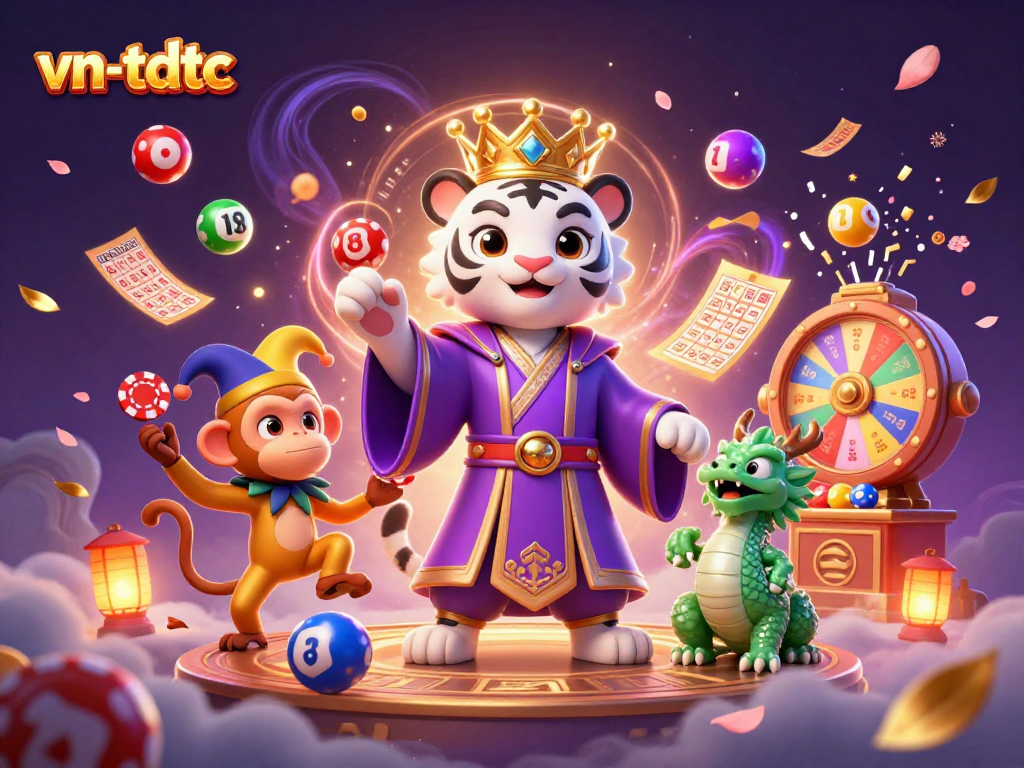 Experience intense fun with vn-tdtc as the playful monkey juggles poker chips.