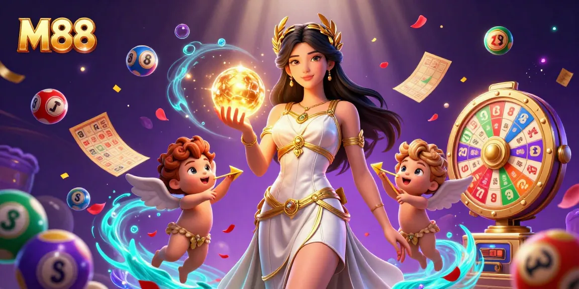 M88 offers a vibrant gambling experience with stunning illustrations of games and prizes, attracting players.