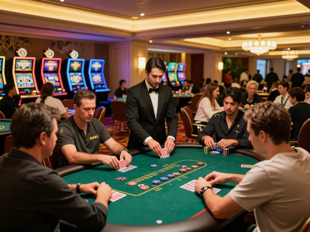 Players engaging in strategic poker gameplay at TR88 casino, showcasing vibrant gaming atmosphere.