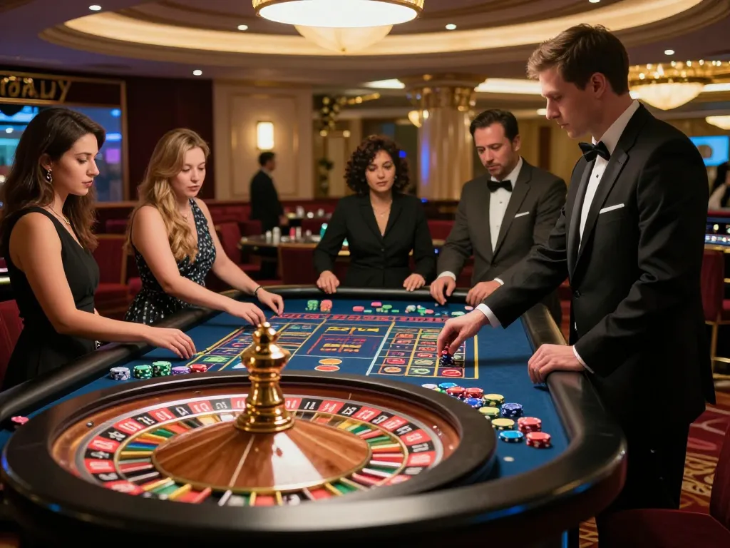 UU88 roulette action with players fully engaged at a high-stakes table.