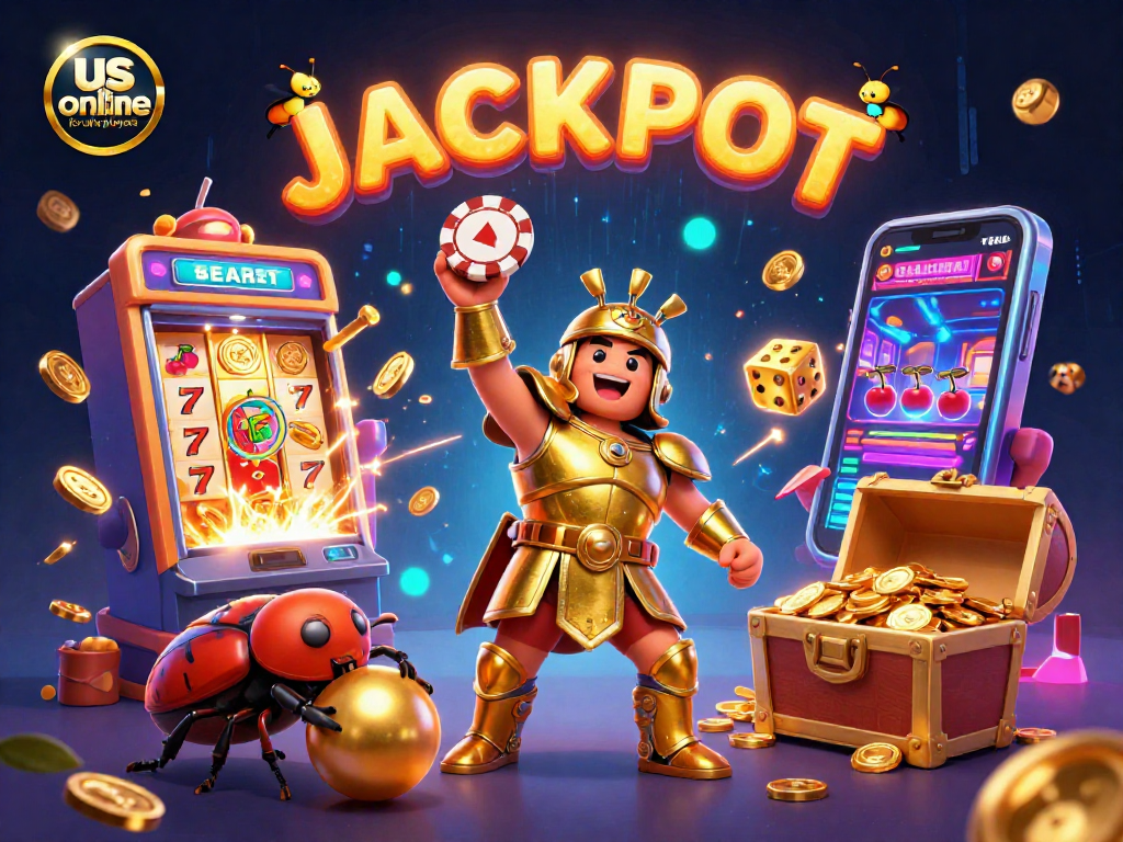 Explore top us online casinos for uk players with vibrant characters and thrilling gaming elements.