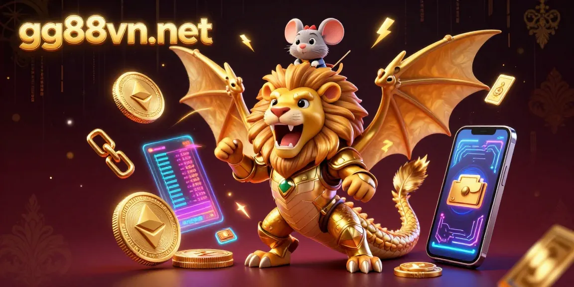 Experience the thrill of gaming on gg88vn net with a captivating 3D chimera and crypto elements.