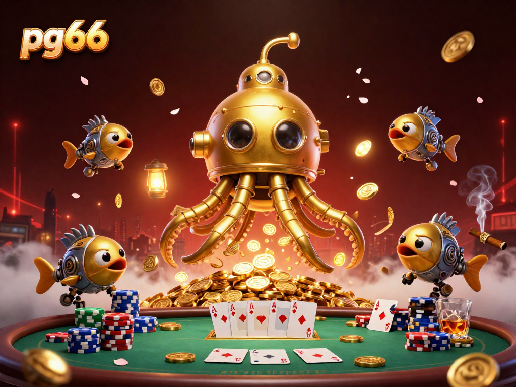 Experience thrilling gaming adventures at pg66 with the golden kraken submarine and dynamic poker action!
