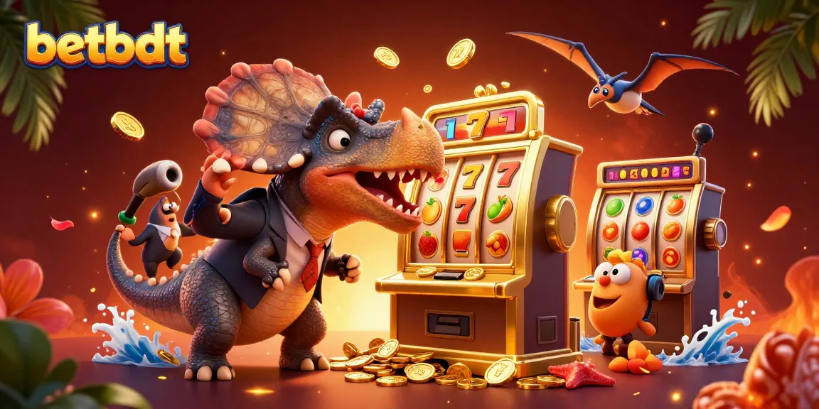 Experience the excitement of betbdt as cartoon dinosaurs engage in thrilling jackpot action!