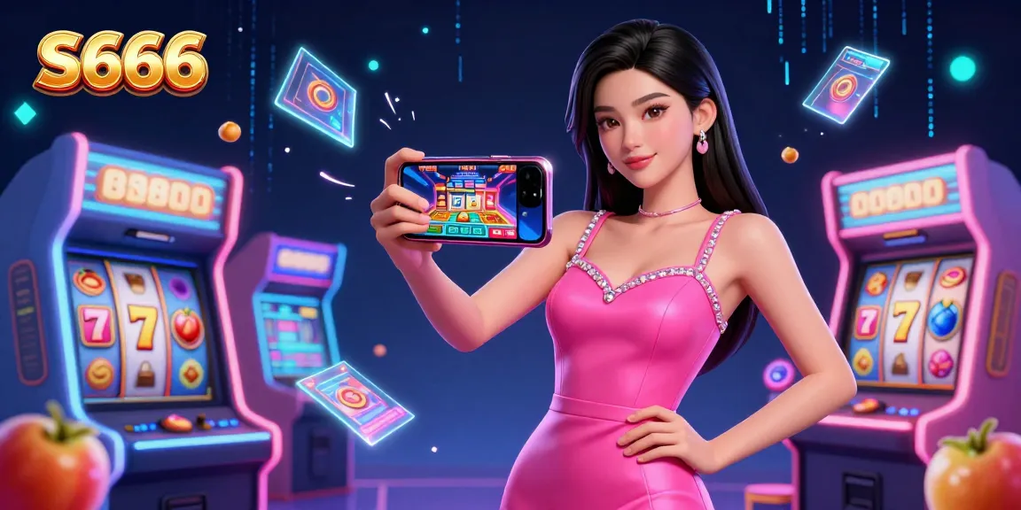 S666: Engage in thrilling live dealer games with integrated technology in a highly detailed 3D illustration.