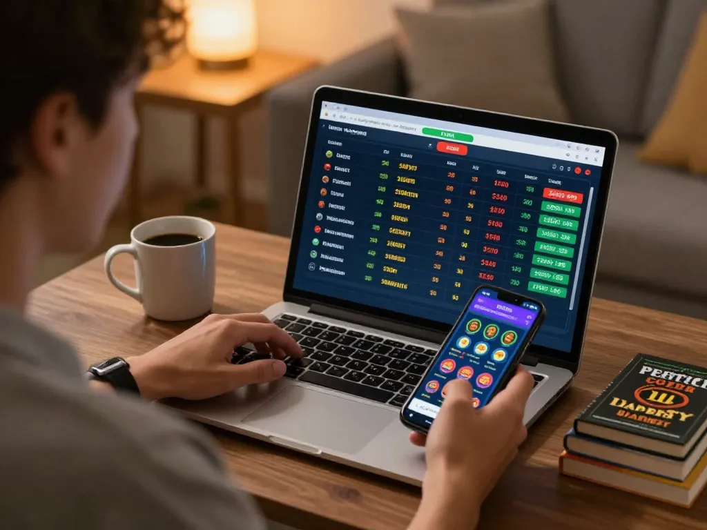 Online betting experience at home on xx88 vin with live sports odds displayed on screen