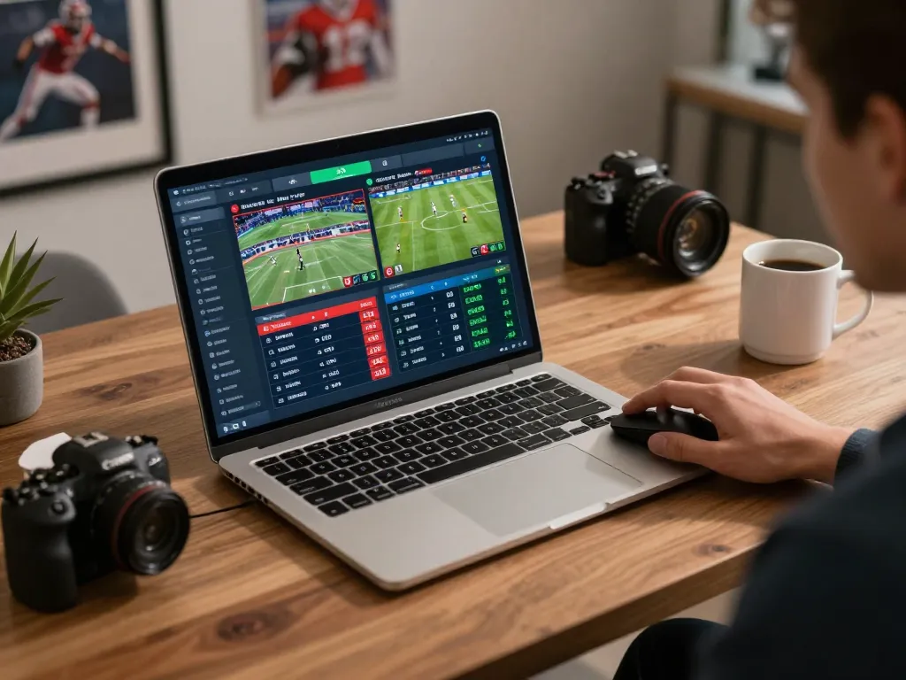 va88 player placing strategic bets on an online sports betting platform during an evening session