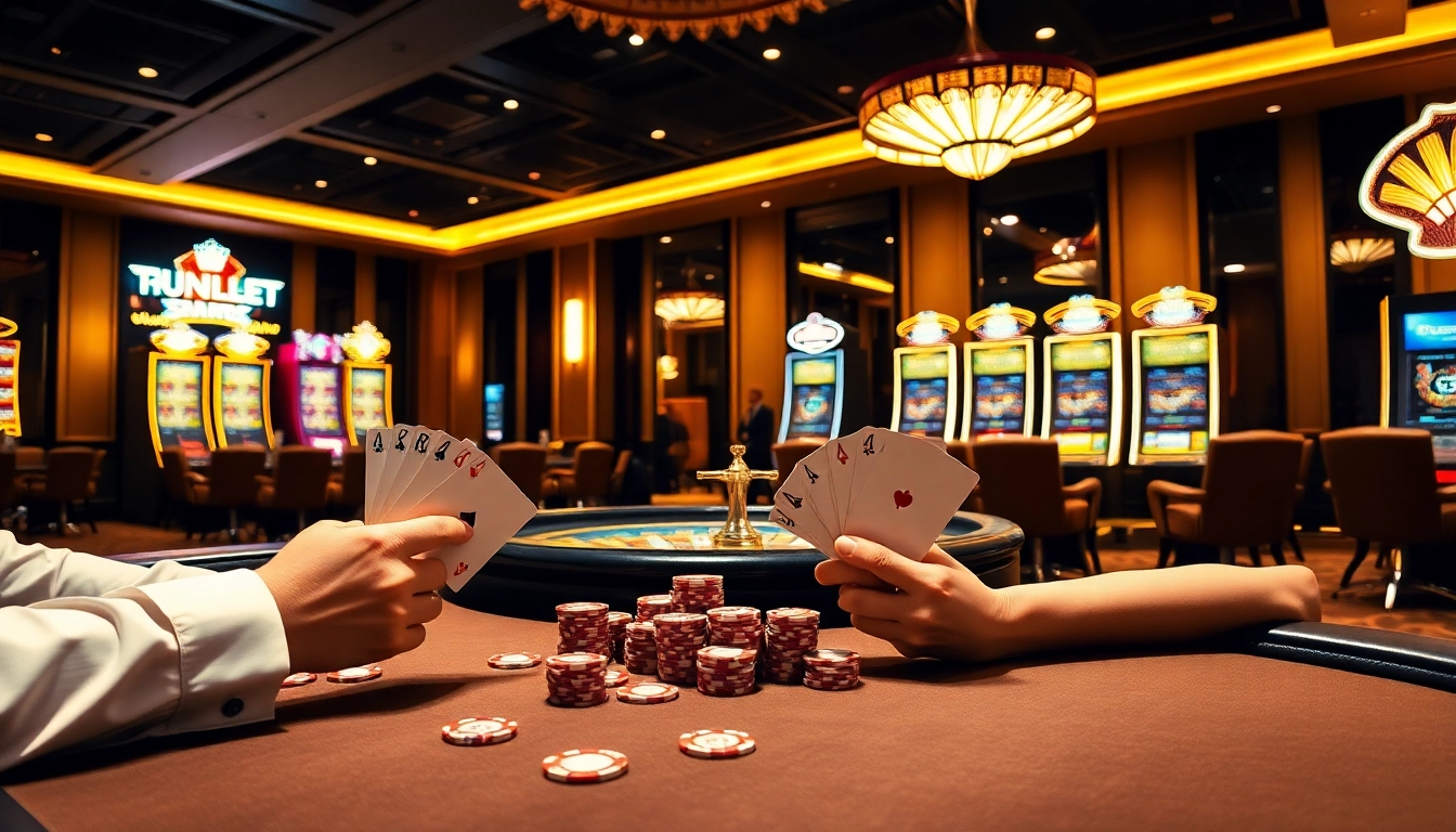 Experience the excitement of 888b with players at a luxurious casino table.