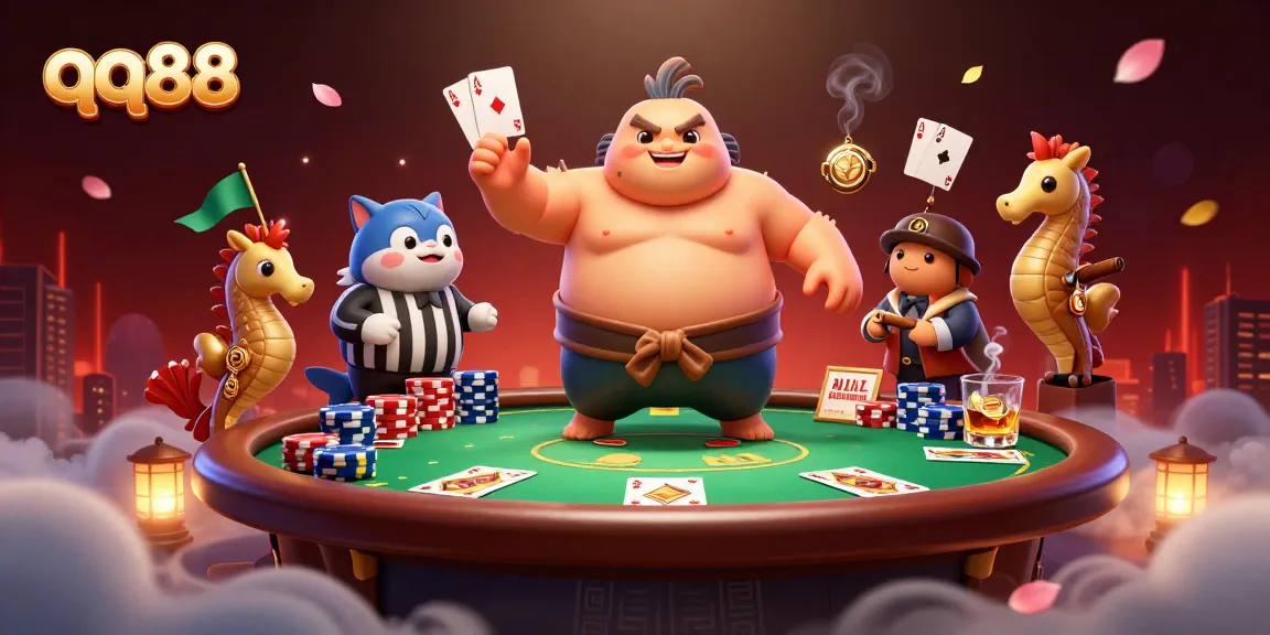Experience thrilling betting action with qq88 at an underwater casino featuring dynamic characters.