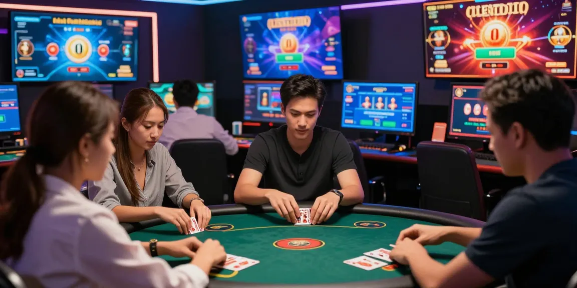 Dynamic online gaming experience showcasing game bai doi thuong players celebrating wins and engaging with various card games.