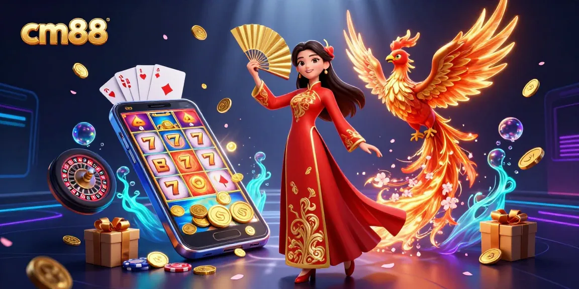 Experience the vibrant casino action at cm88 with a stunning slot game scene featuring winning moments.