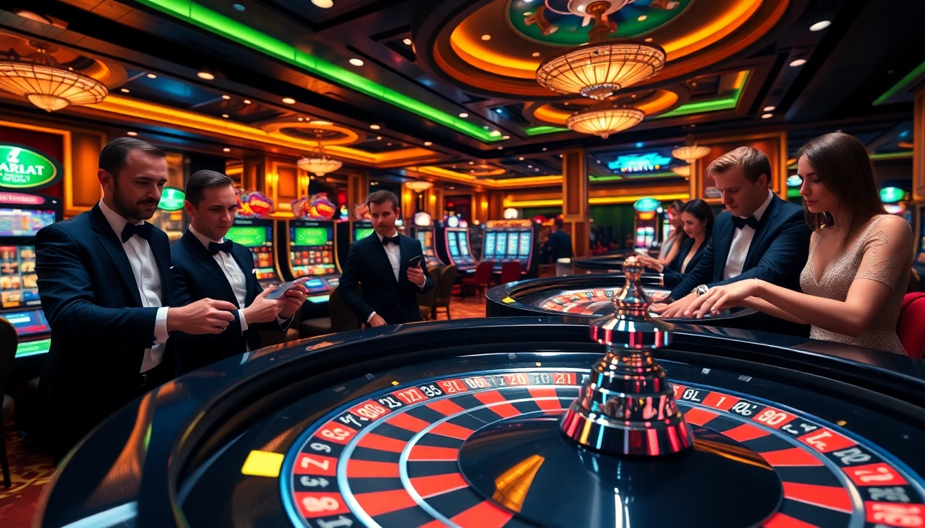 Exciting roulette action at https://rr9988.net/ with professional gamblers placing bets.