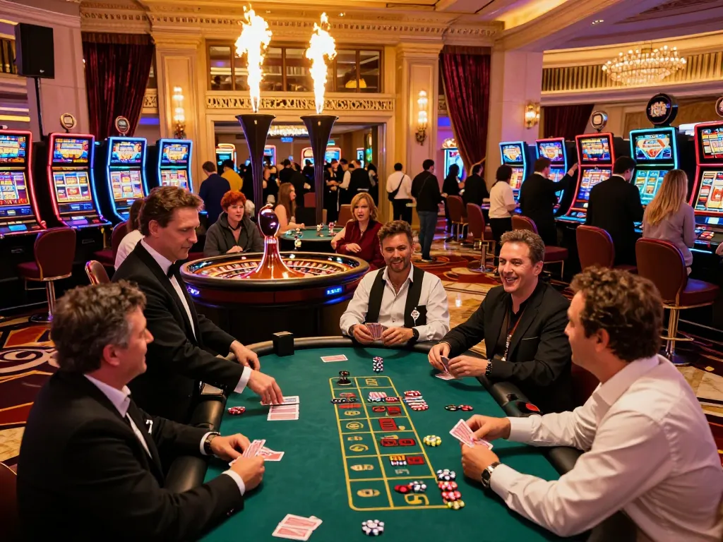 Players engaging in an intense blackjack game while enjoying the lively atmosphere of 88aa casino.