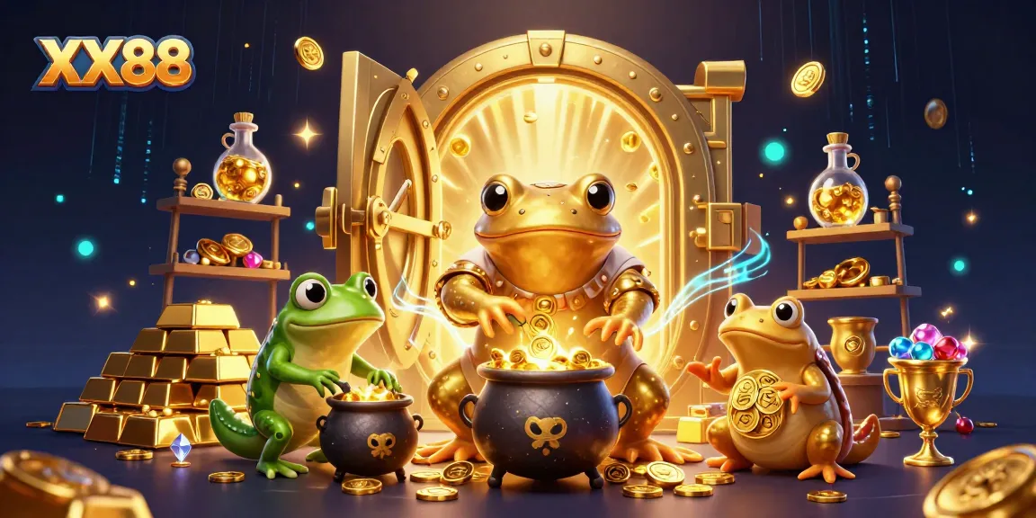 Experience the magical world of XX88 with a golden salamander alchemist turning metals into coins.