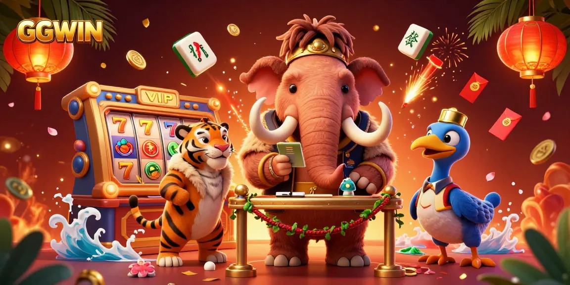 Experience thrilling gameplay at GGWIN with vibrant casino adventures, highlighted by engaging characters and dynamic slot reels.