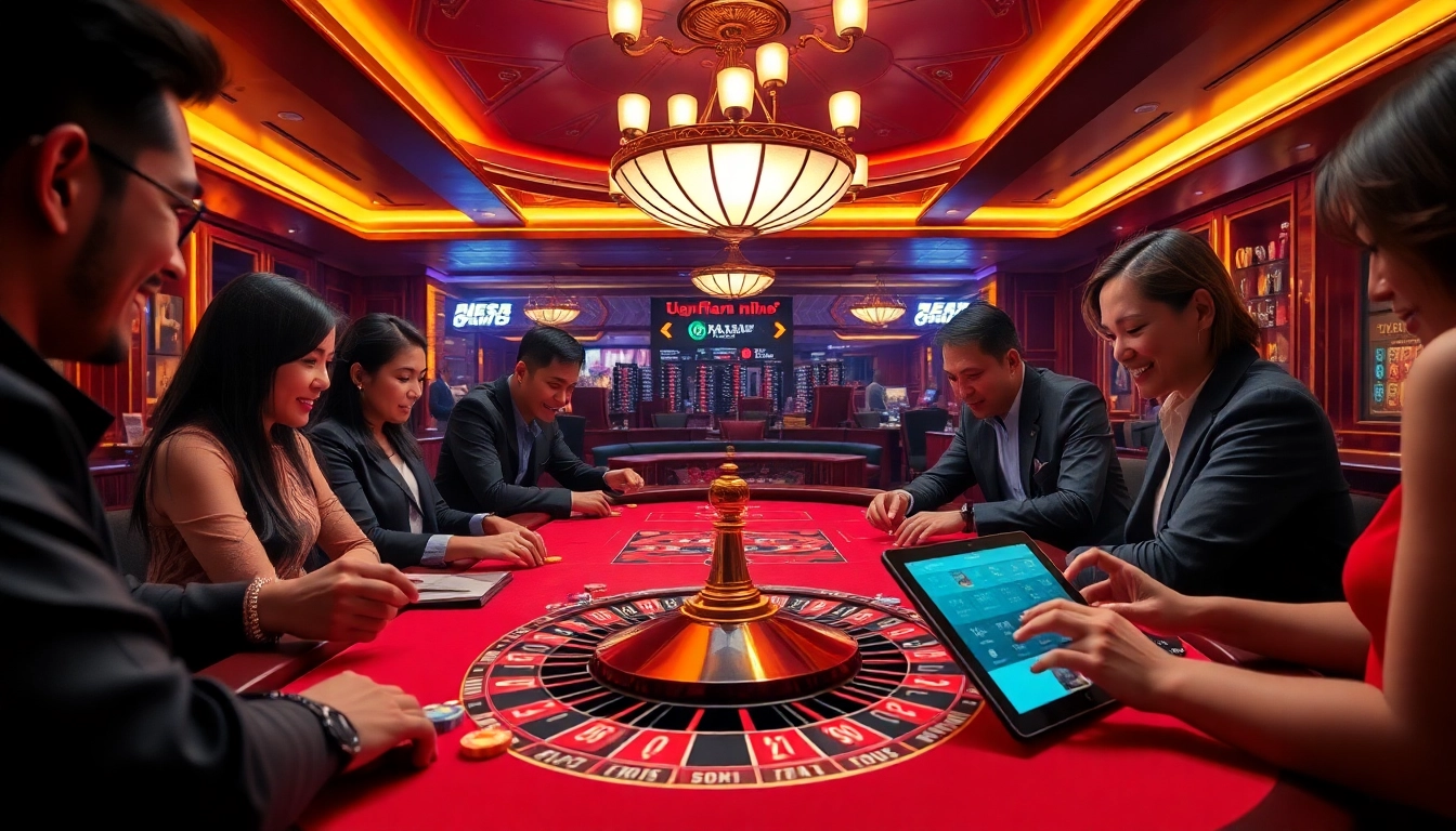 Learn cách dự đoán xóc đĩa in a vibrant online gambling setting with players and action.