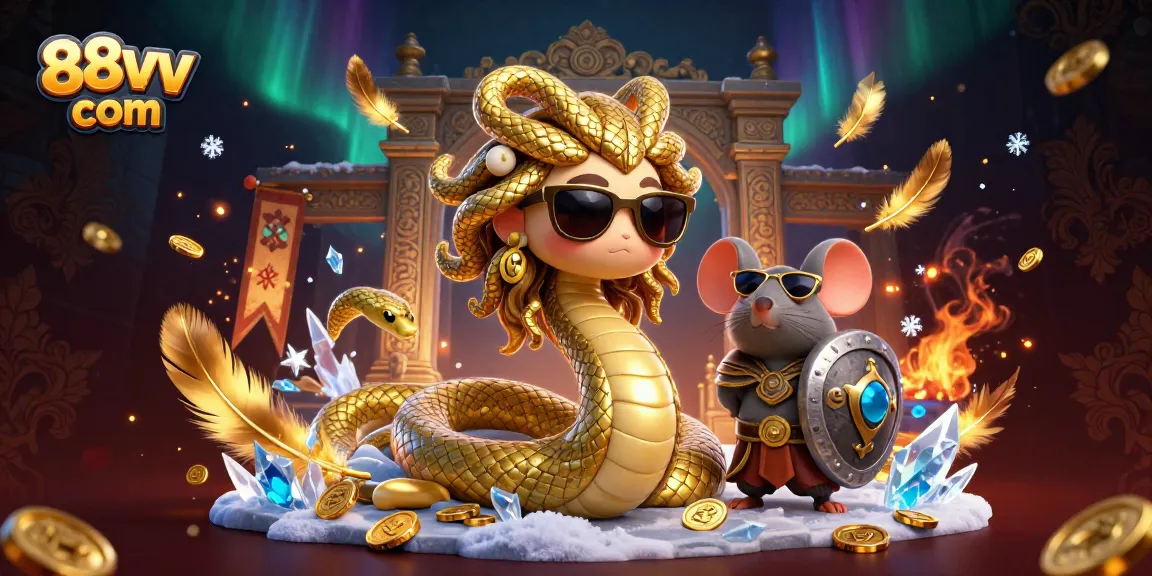 Experience the excitement at 88vv com with a vibrant, engaging casino scene featuring unique characters.