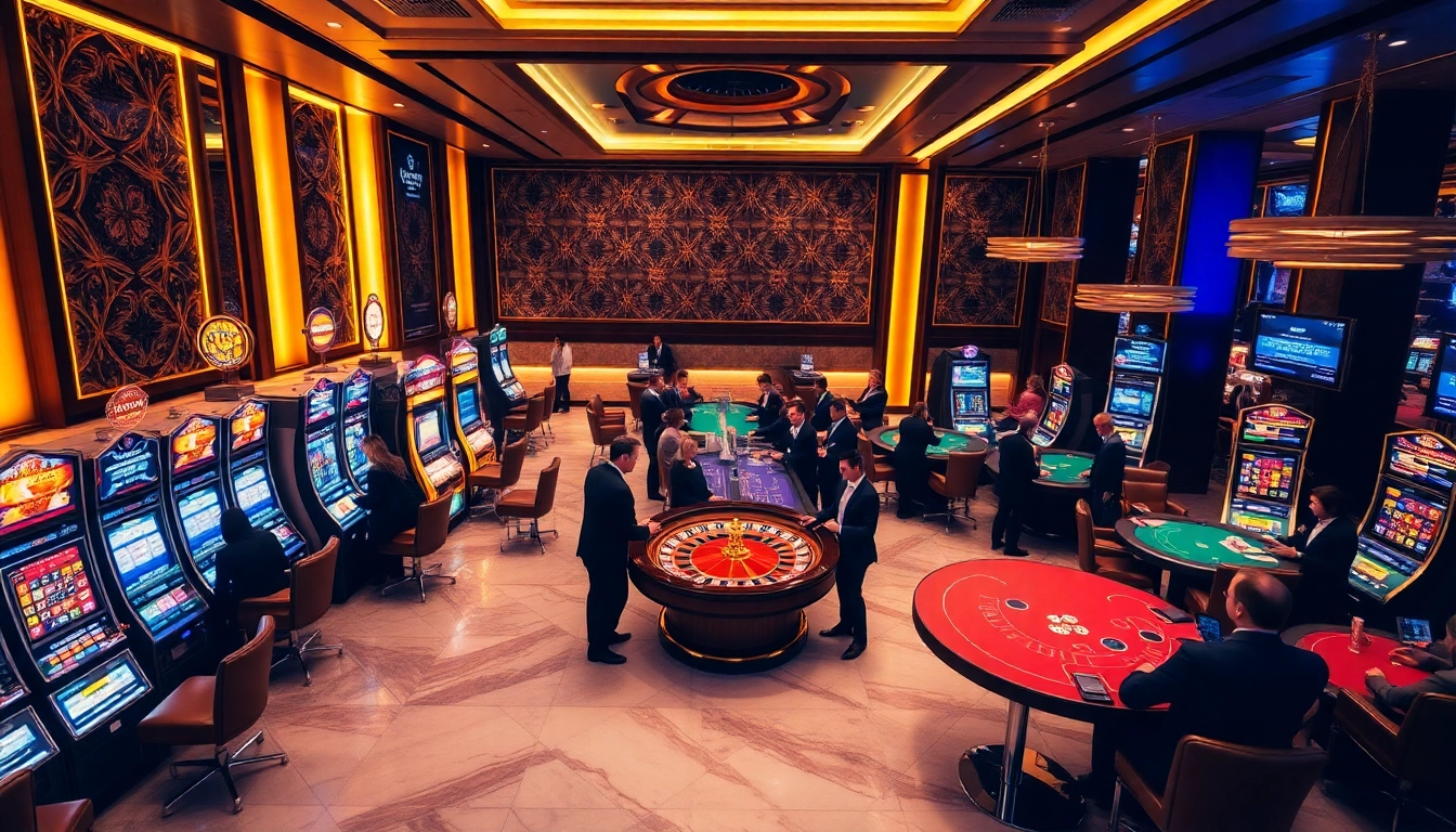 Experience the excitement of luck8 casino with vibrant tables and thrilling slot machines.