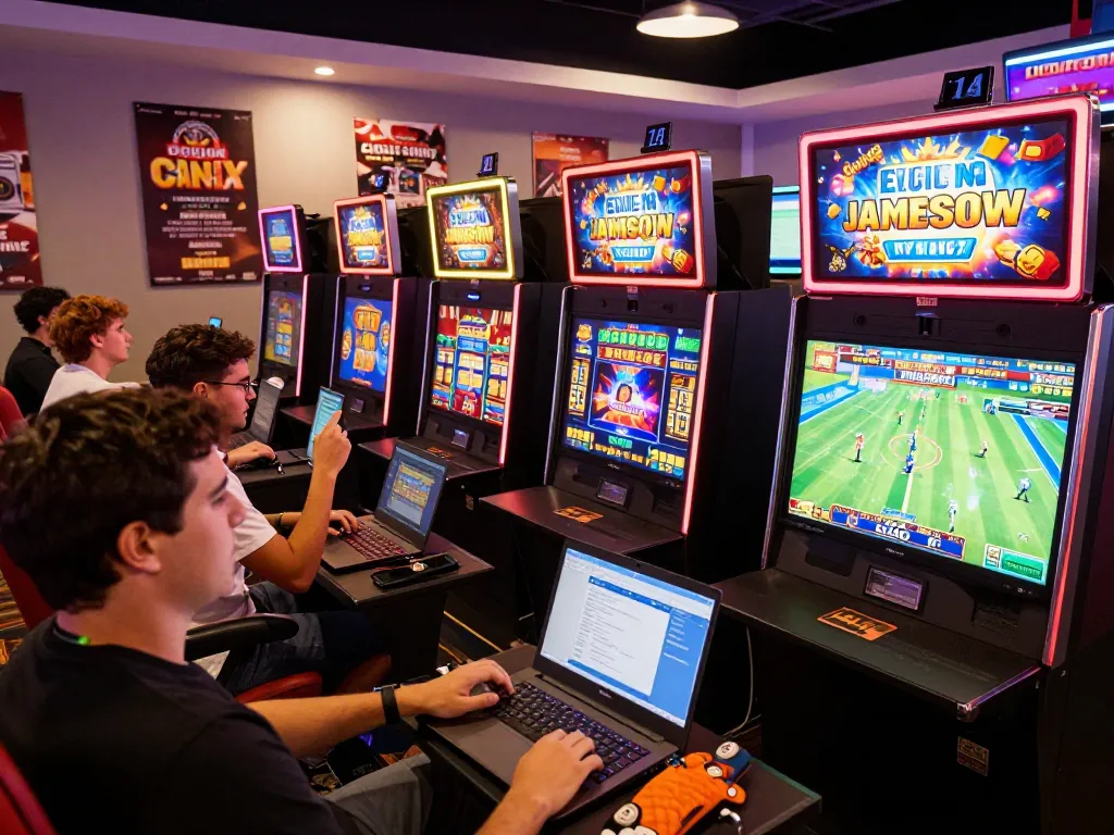 Diverse players enjoying online casino games at nhà cái xibet in an exciting and modern gaming environment