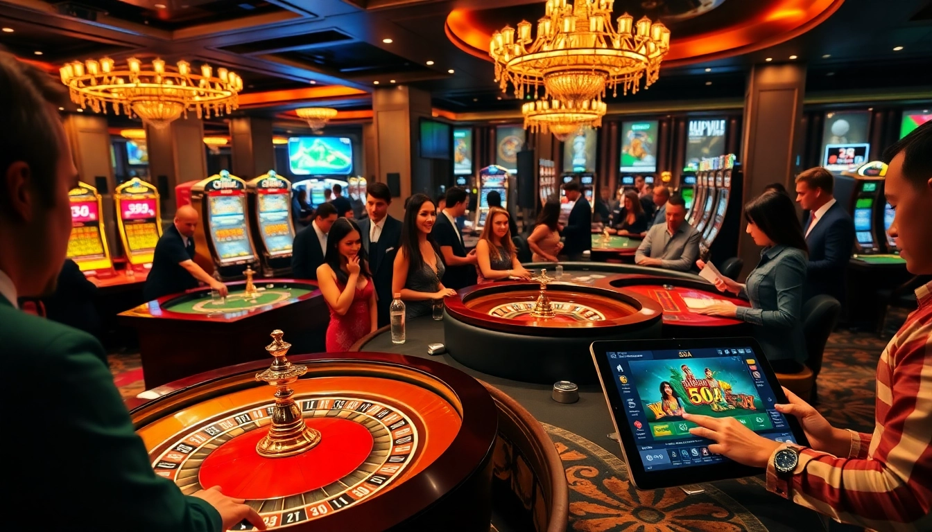 Players enjoying high-stakes action at 65A's modern casino games and slots.