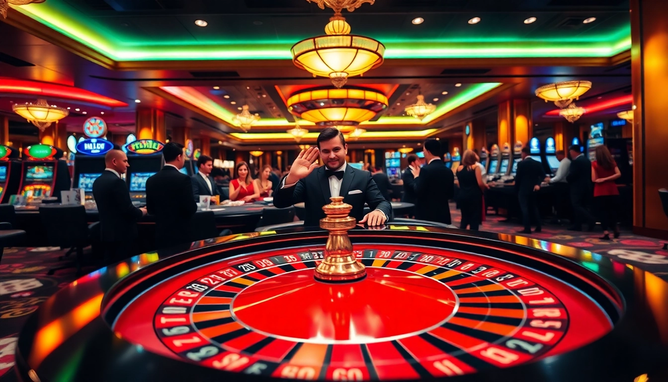 Engaging atmosphere of 678VIP casino with roulette action and vibrant gaming elements.