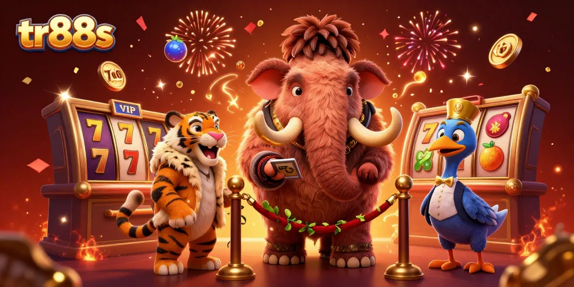 Join the excitement at tr88s casino with dynamic slot action and vibrant characters in a festive atmosphere.