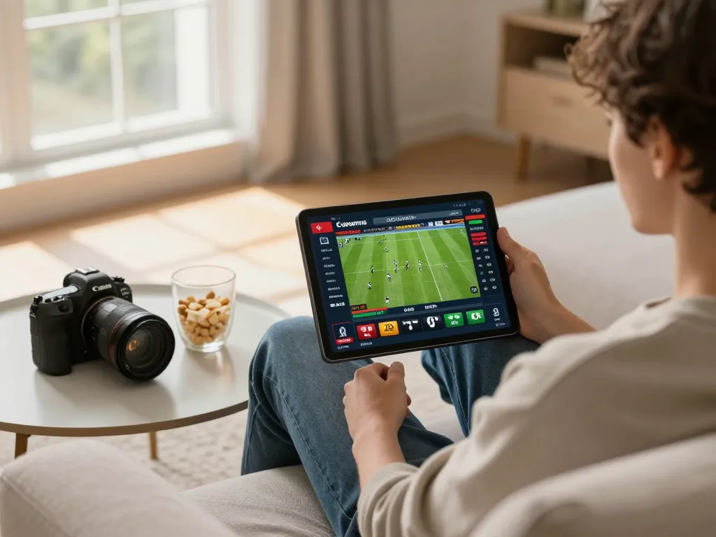 XX88 engaging user placing bets on sports from a cozy home setting