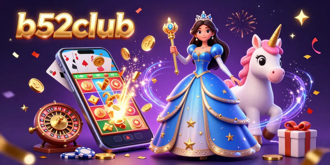 Experience exciting gaming at b52club with vibrant 3D slot games and engaging characters creating a festive atmosphere.